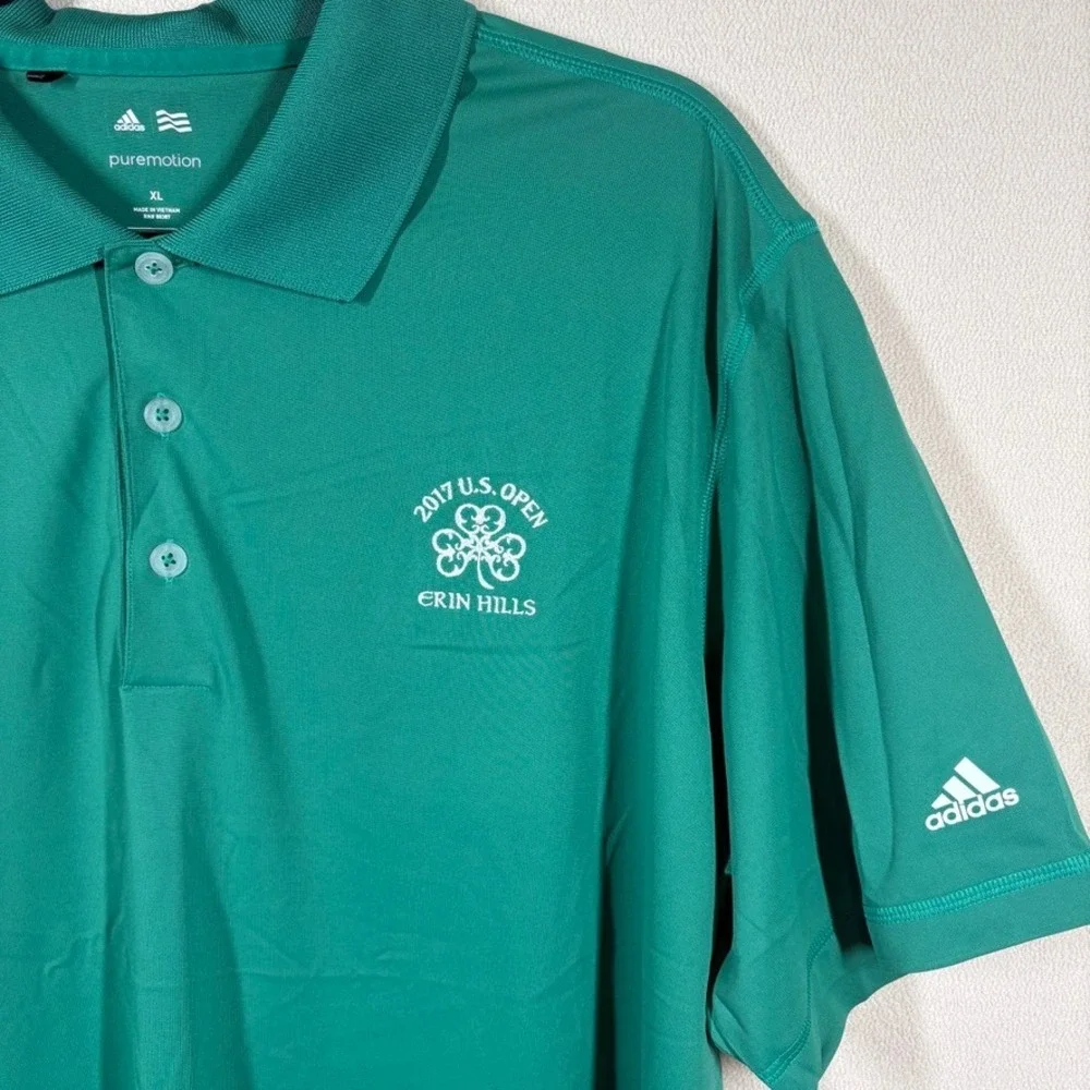 Adidas‎ Mens 2017 US Open Erin Hills Golf Polo Shirt Lot of 2 XL Puremotion